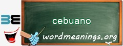 WordMeaning blackboard for cebuano